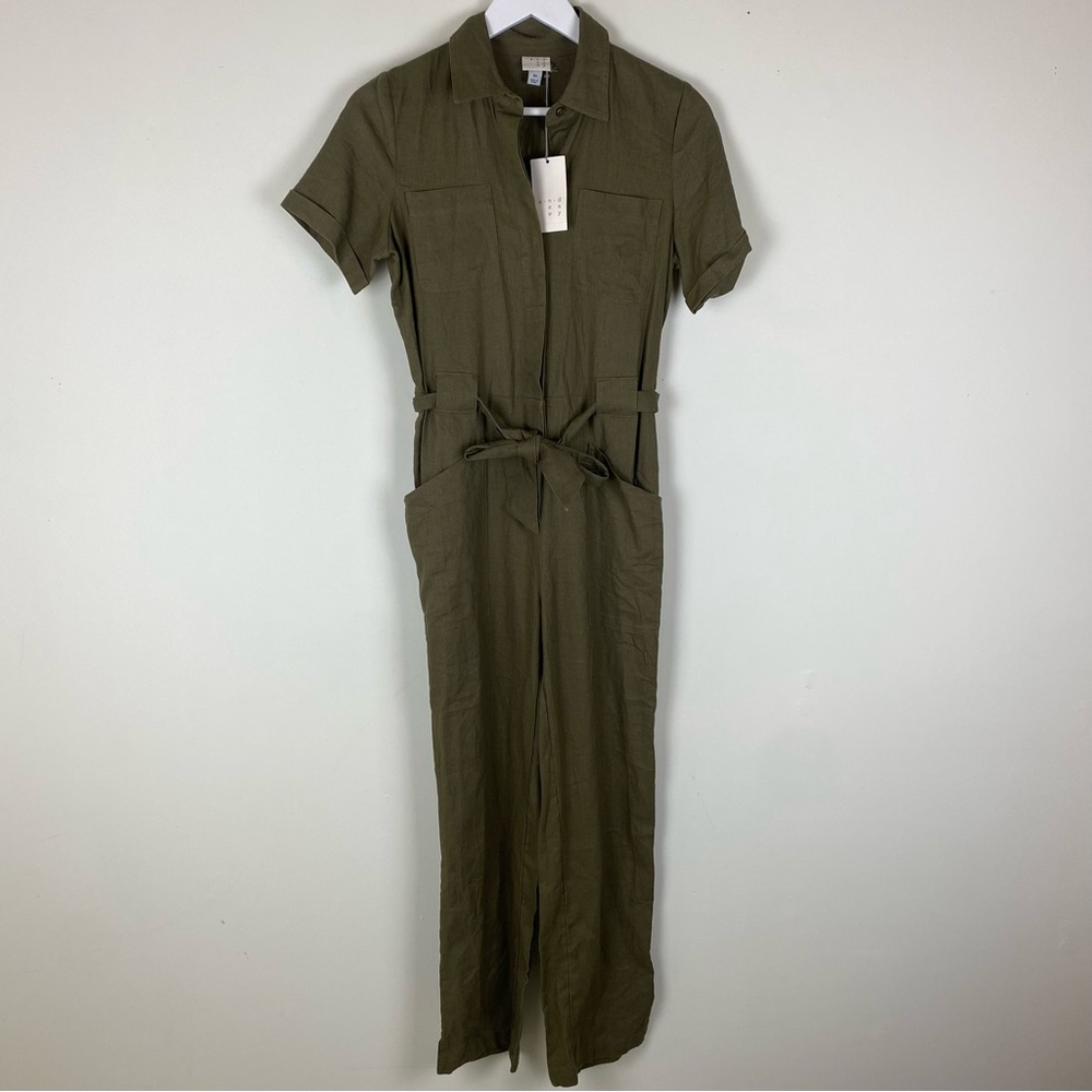A New Day (Target) Olive Green Utility Jumpsuit - Picture 2 of 12